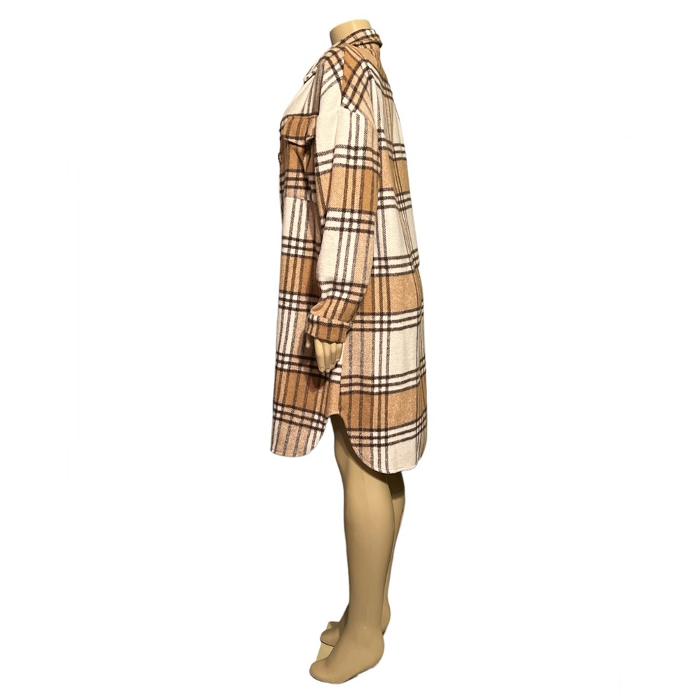 Gorgeous Dolls Oversized Long Plaid Shacket - Picture 2 of 4